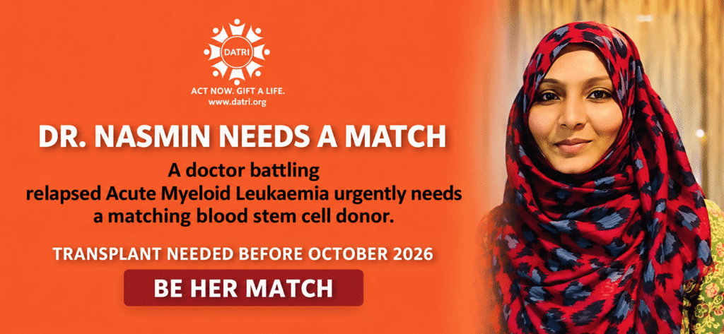 Register as Blood Stem Cell Donor for Dr.Nasmin